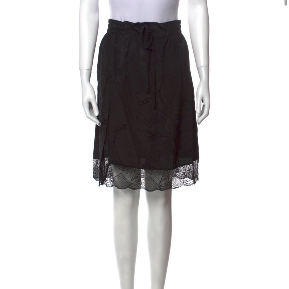 Zadig silk knee length skirt